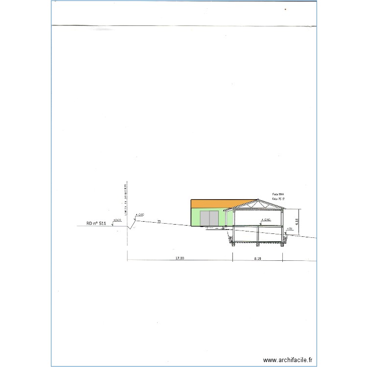 plande coupe sud est 1. Plan de 0 pièce et 0 m2