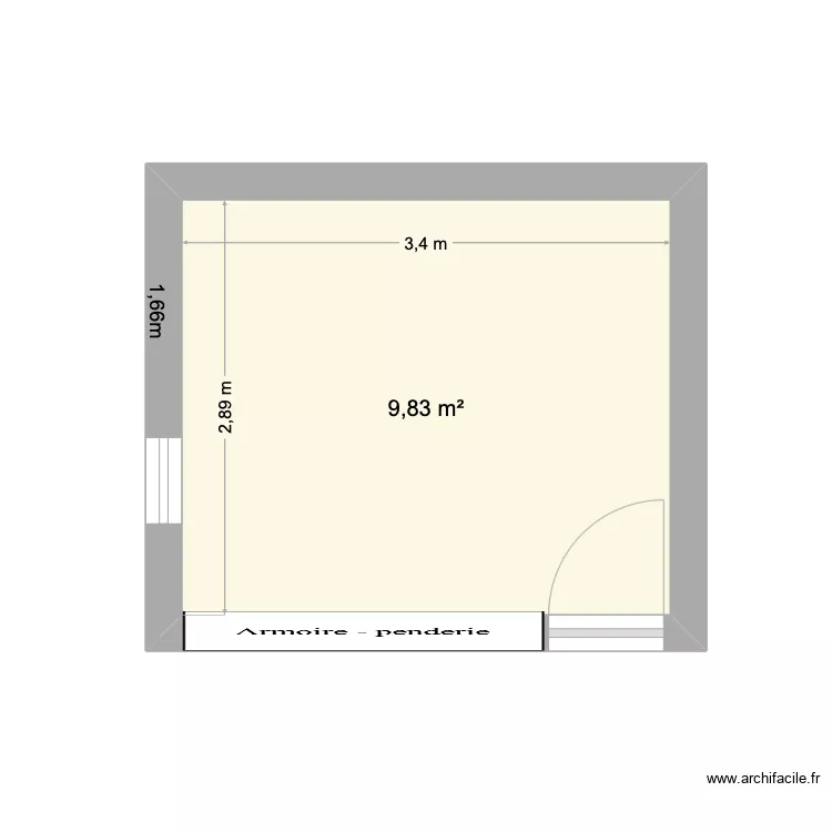 Chambre Alvarez. Plan de 