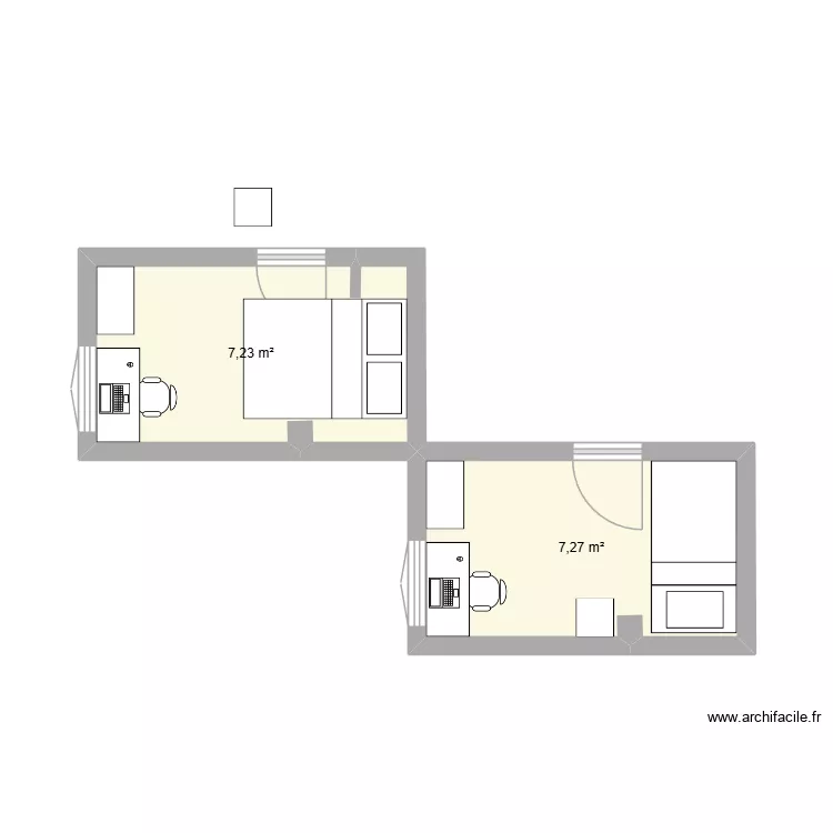 chambremicroscopique. Plan de 2 et 15 m² chambremicroscopique. Plan de 2 et 15 m²