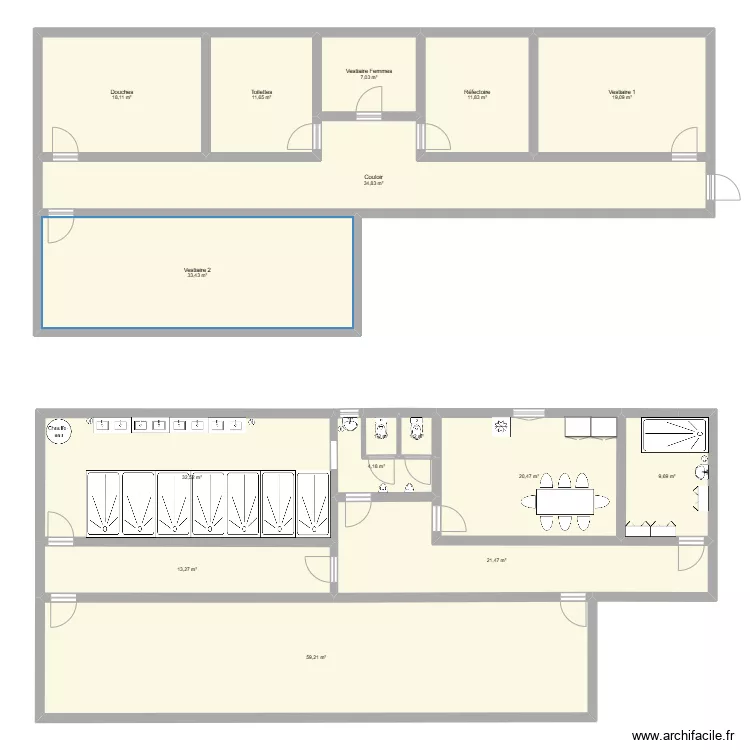 Plan Vestiaire expé. Plan de Plan Vestiaire expé. Plan de