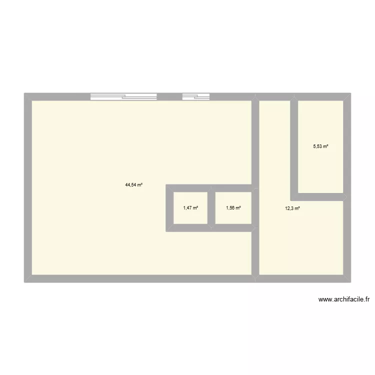 maisoncarsapch. Plan de 5  et 65 m²