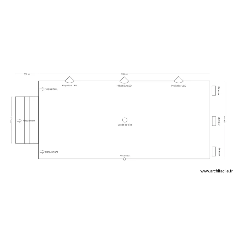 Projet Philippart 1100x500. Plan de 