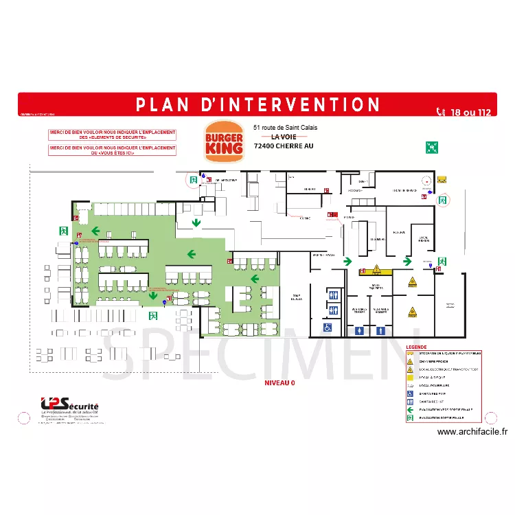 MODIF BURGER KING CHERREAU. Plan de 