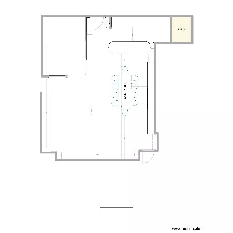 PLAN MARINE PDE LAYOUT OPTION 7 avec slightly curved couch. Plan de 