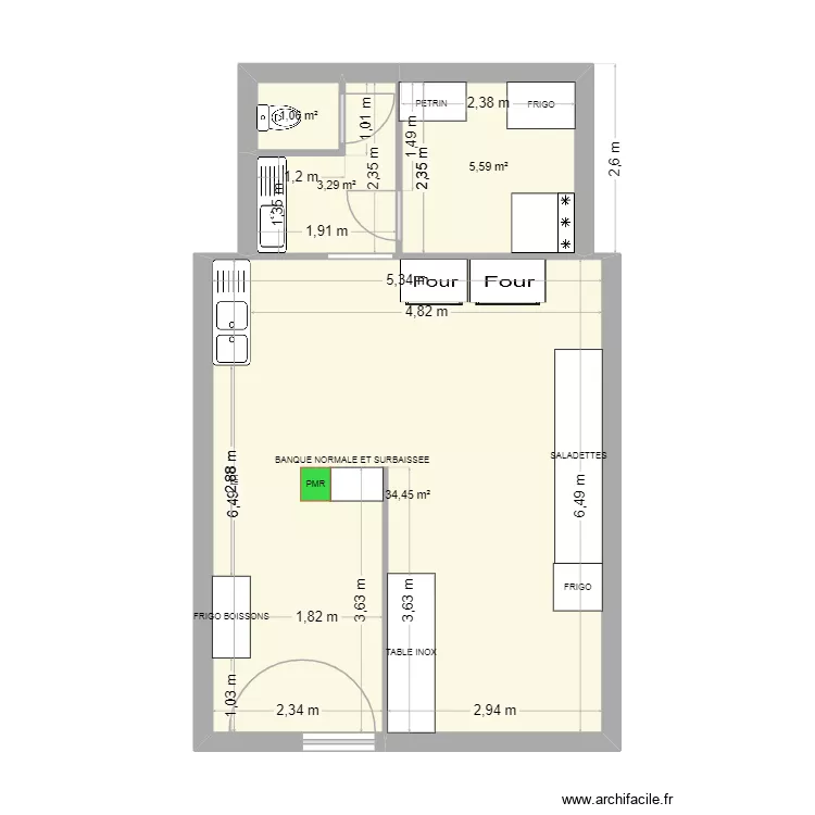 PLAN definitif. Plan de 4  et 44 m²