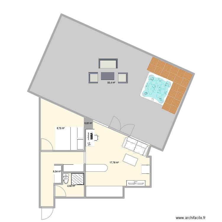 Charrier. Plan de 6 pièces et 92 m2