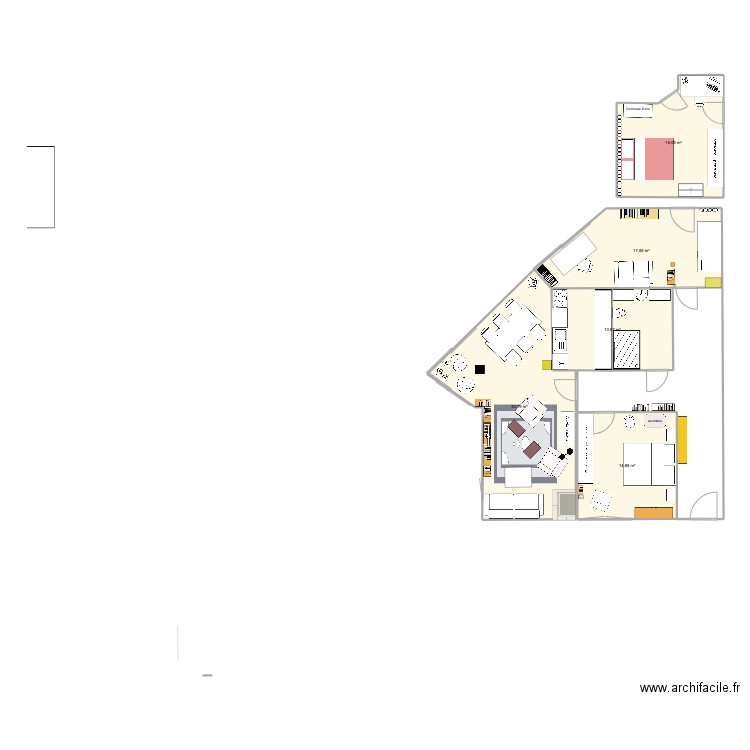 Caslano rez. Plan de 5 pièces et 93 m2