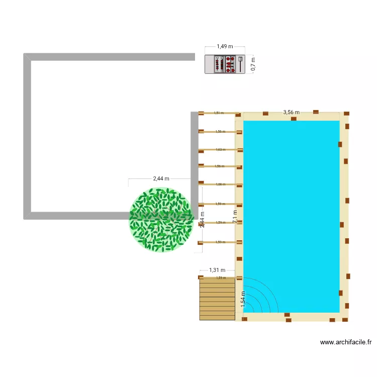 plan terrasse piscine. Plan de 
