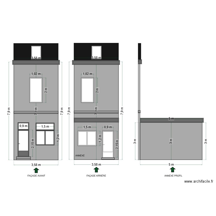 travaux façade. Plan de 0 pièce et 0 m2