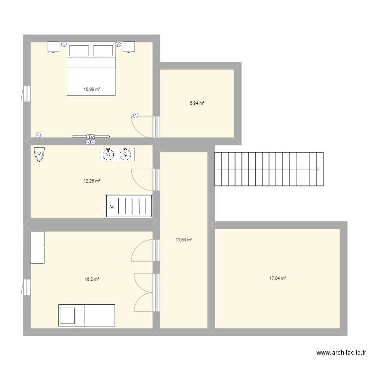 etage 1. Plan de 0 pièce et 0 m2