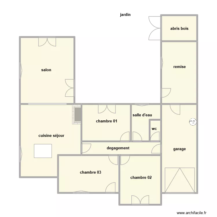mac&eacute; am. Plan de 11  et 140 m²