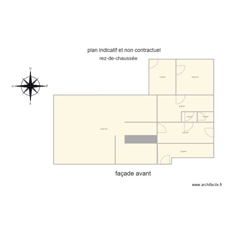 daparé. Plan de 8 pièces et 100 m2
