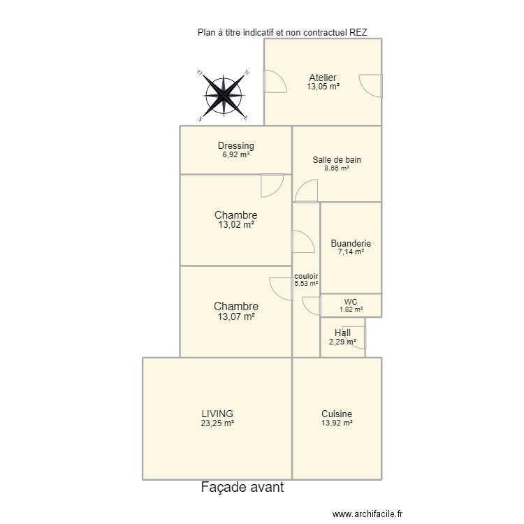 bruly lebrun. Plan de 11 pièces et 109 m2