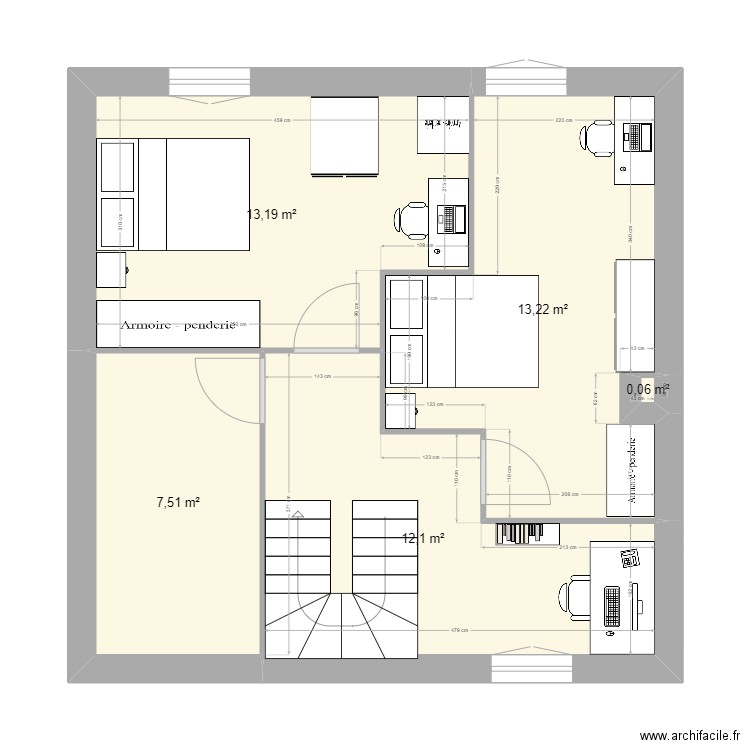 étage version 2. Plan de 0 pièce et 0 m2