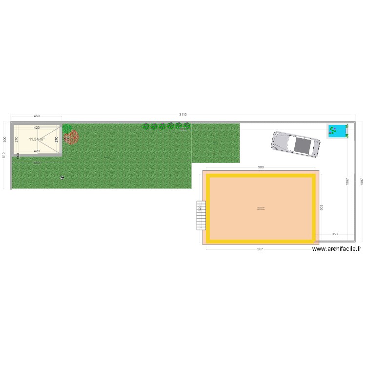 garage. Plan de 0 pièce et 0 m2