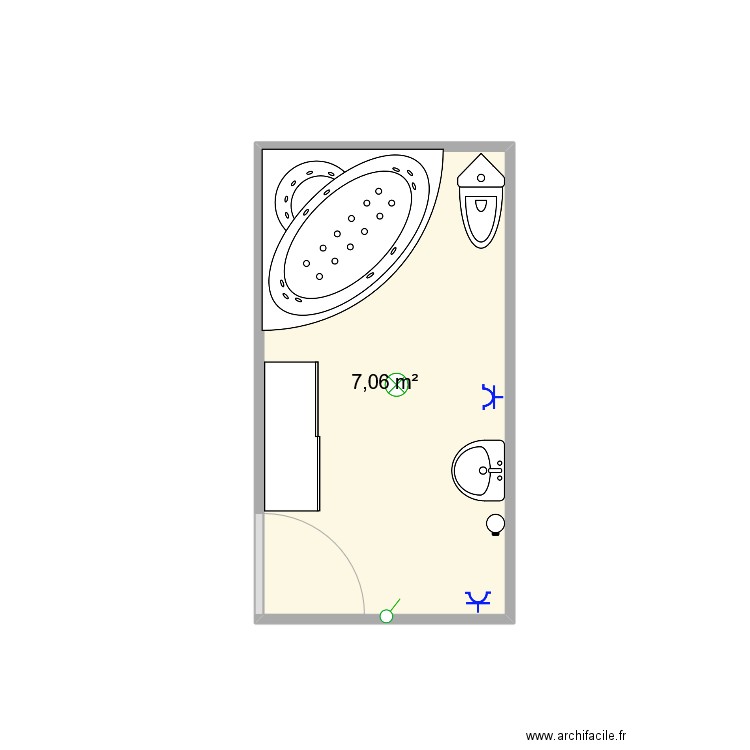 theo jouan. Plan de 1 pièce et 7 m2