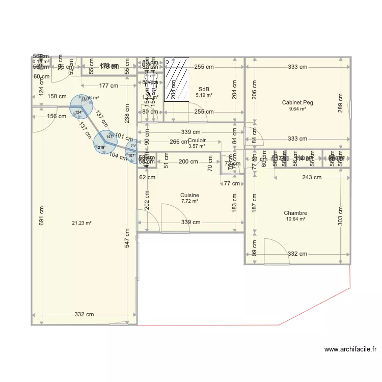 Tour du Roy biais. Plan de 15 Pièces et 68 m² Tour du Roy biais. Plan de 15 Pièces et 68 m²