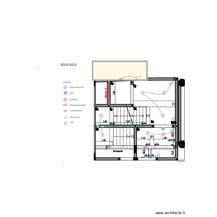 SOUS SOLS SIGNAL. Plan de 0 pièce et 0 m2