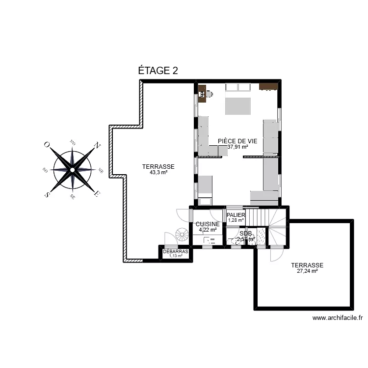 SI117758 etage 2. Plan de 