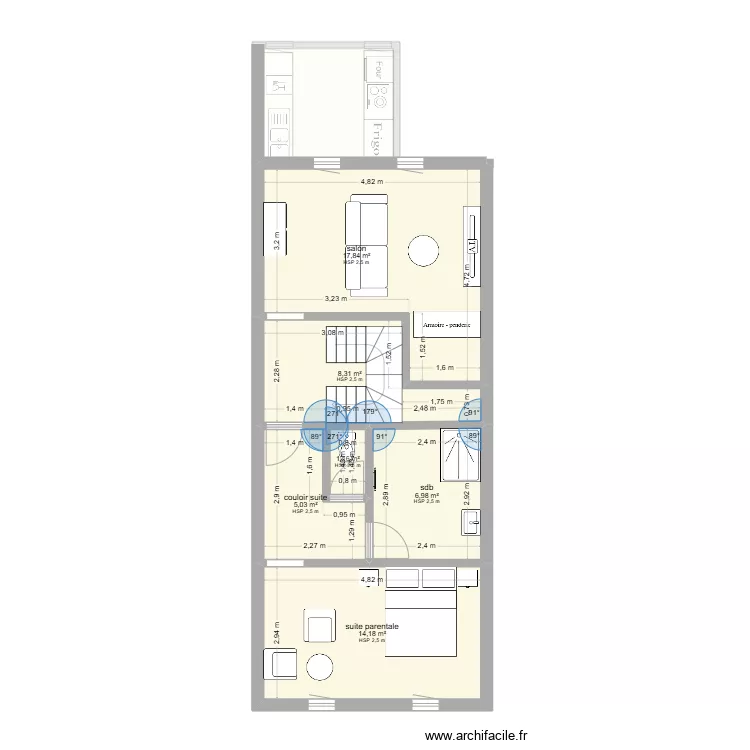 grand t4 revel. Plan de grand t4 revel. Plan de