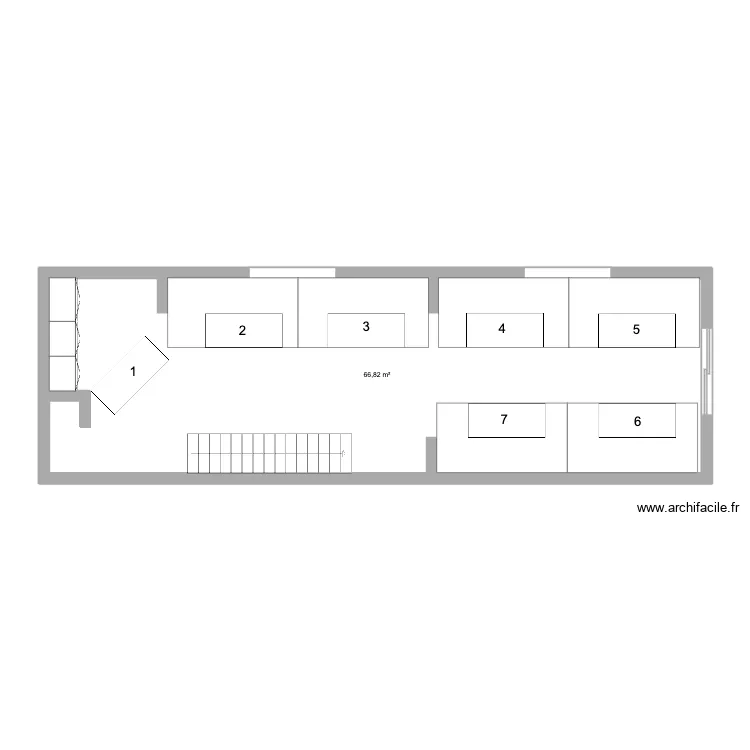 Meunerie Moulin ESPACES MARCH&Eacute;. Plan de 
