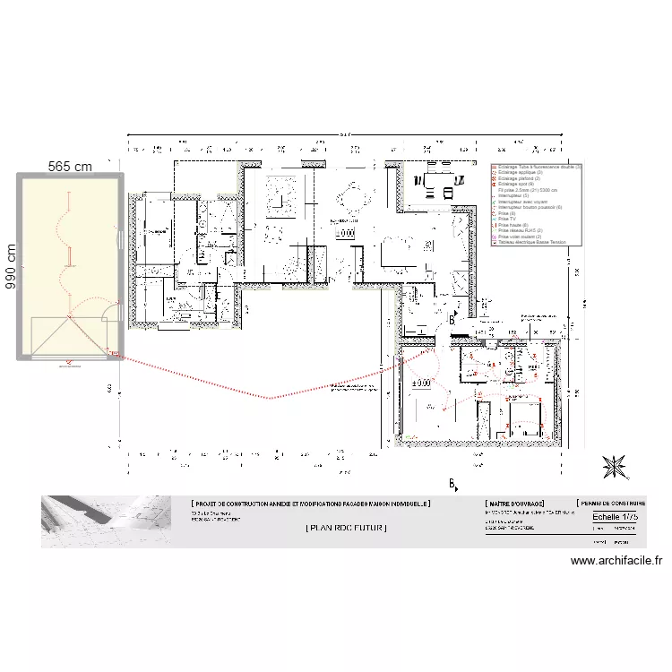 MENORET & TEXIER. Plan de 