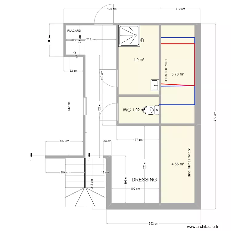 AMENAGEMENT COMBLES AVIZE 2. Plan de 
