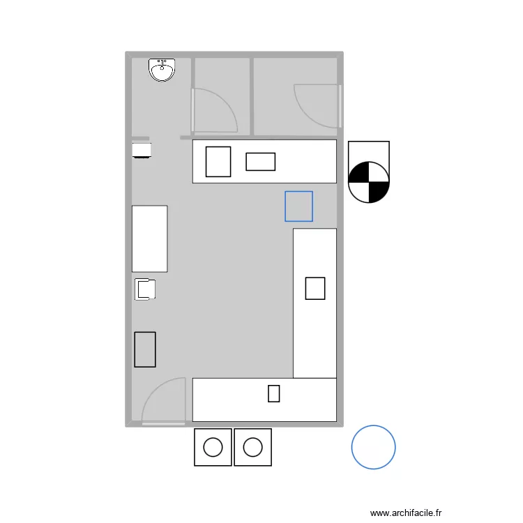 plan &eacute;chantillonnage. Plan de 1  et 25 m²