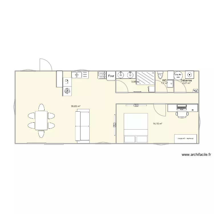 container. Plan de 5 pièces et 57 m² container. Plan de 5 pièces et 57 m²