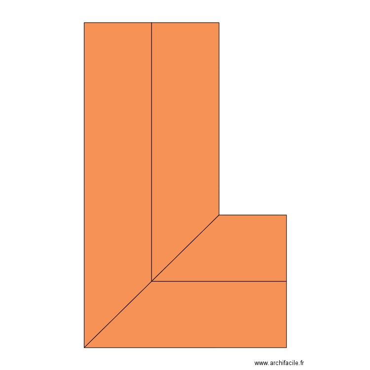 plan en longueur. Plan de 7 pièces et 84 m2