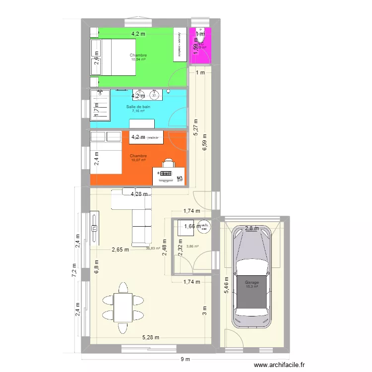 plan en longueur. Plan de 