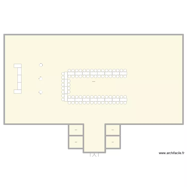 Salle des sports. Plan de 