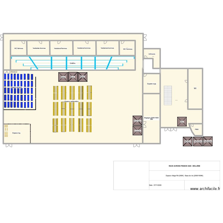 RAF26 - BOLLENE. Plan de 14 pièces et 1892 m2