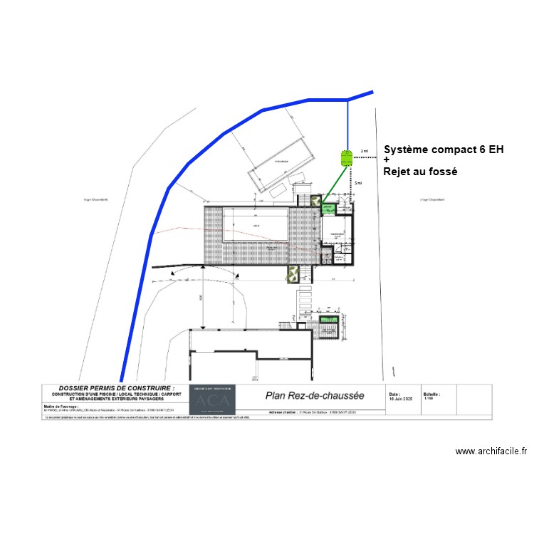 Hugel-Chaumillon. Plan de 0 pièce et 0 m2