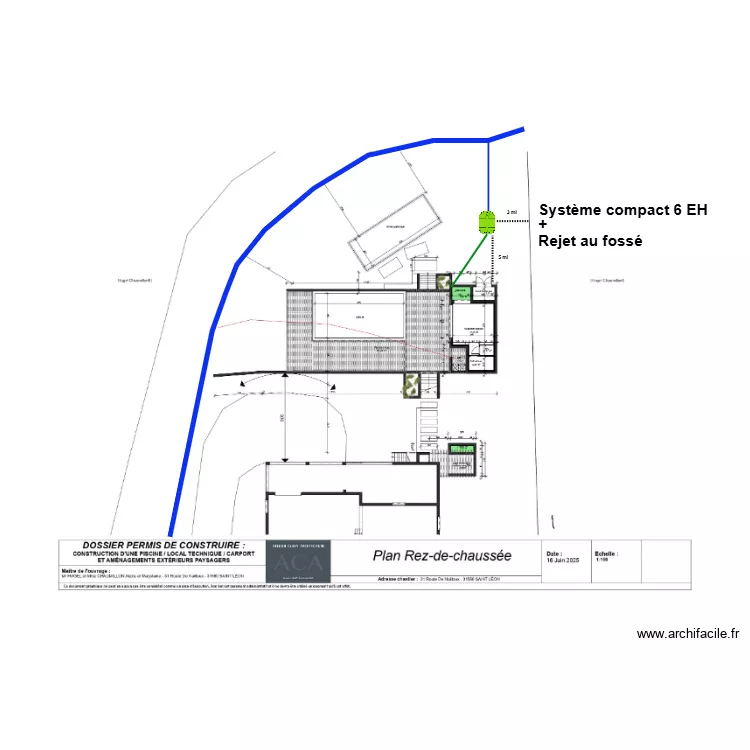 Hugel-Chaumillon. Plan de 