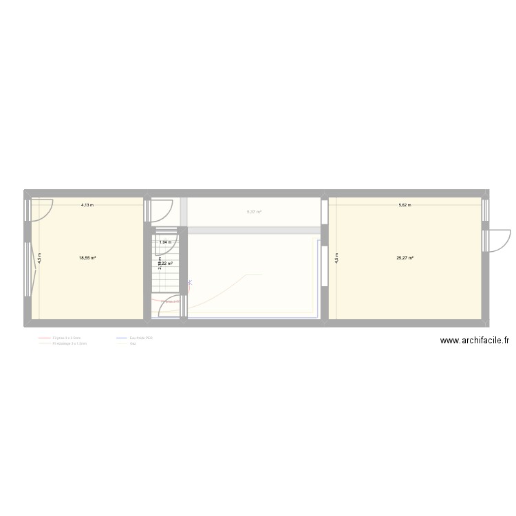 Mel. Plan de 6 pièces et 90 m2