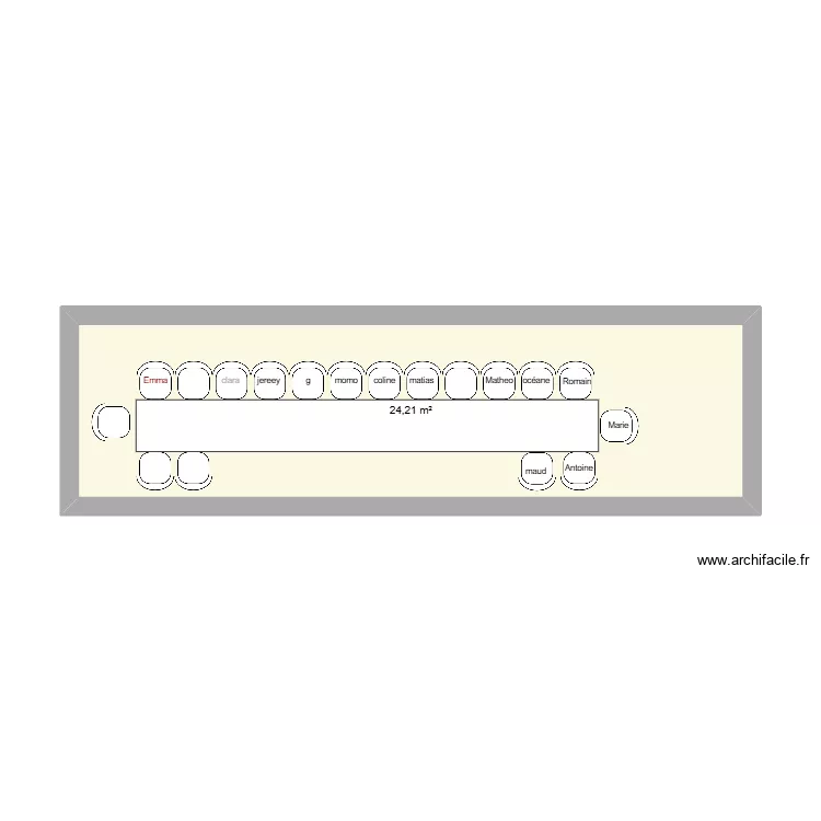 COCOC. Plan de 1  et 24 m²
