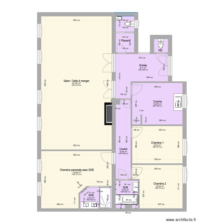 16 Ecoles Projet définitif. Plan de 12 pièces et 120 m2
