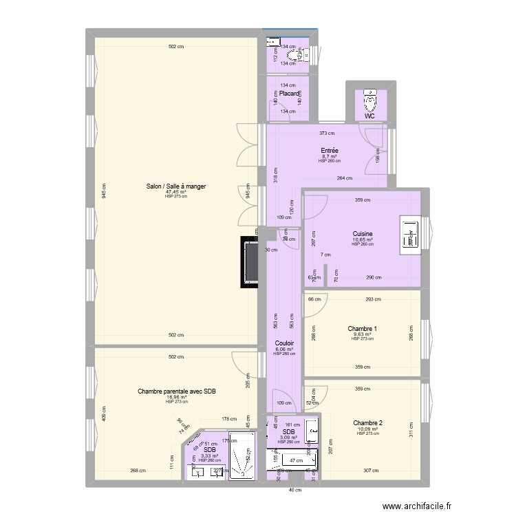 16 Ecoles Projet définitif. Plan de 12 pièces et 120 m2