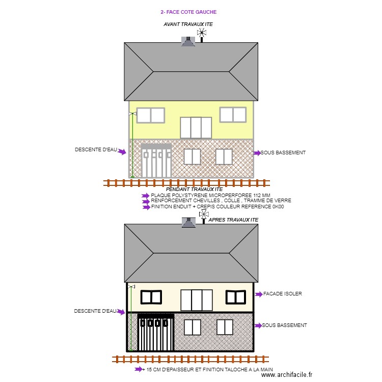 2 FACADE EVANNO. Plan de 36 pièces et 222 m2