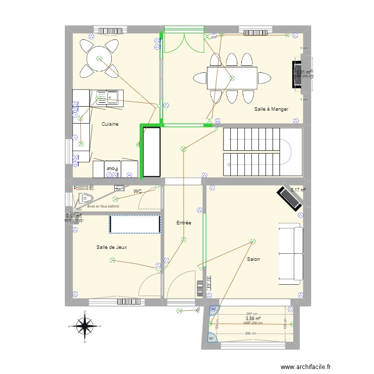Maison Colombes - 240105. Plan de 20 pièces et 154 m2