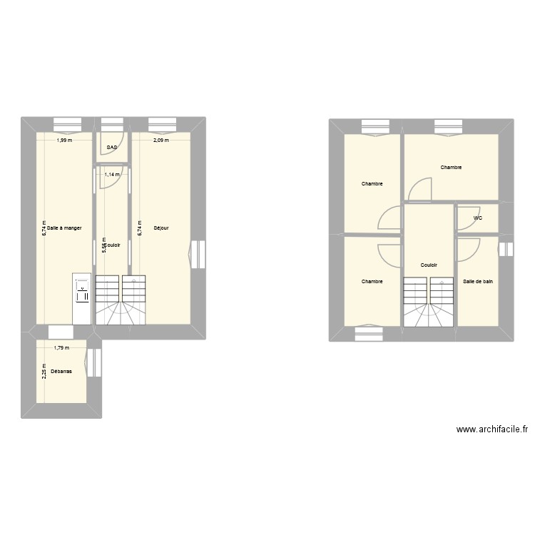 RDC Montbrun des Corbières. Plan de 11 pièces et 74 m2