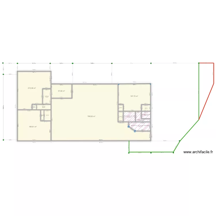 Puymoyen COPIE. Plan de 17  et 1581 m²