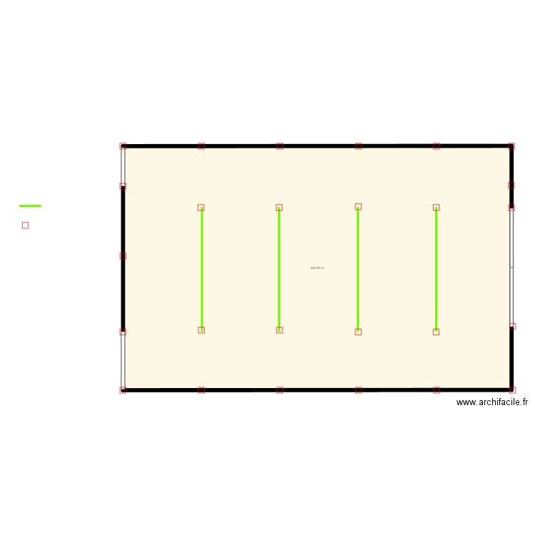 etable. Plan de 1 pièce et 243 m2