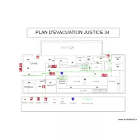 plan d'evacuation justice 34 sous sol