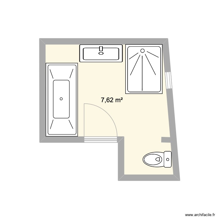 salle de bain. Plan de 0 pièce et 0 m2