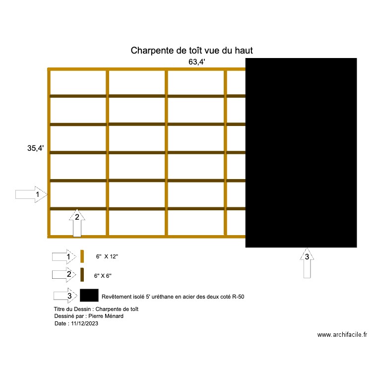 toît. Plan de 0 pièce et 0 m2