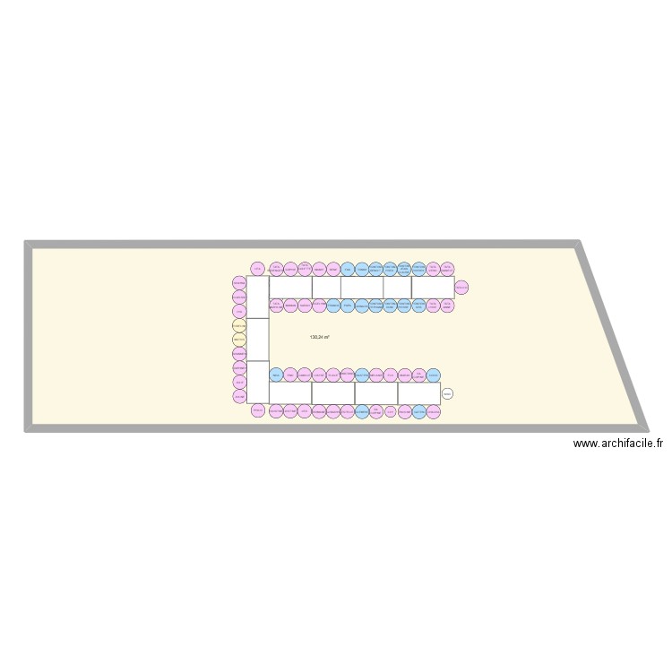 ANNIVERSAIRE. Plan de 1 pièce et 130 m2