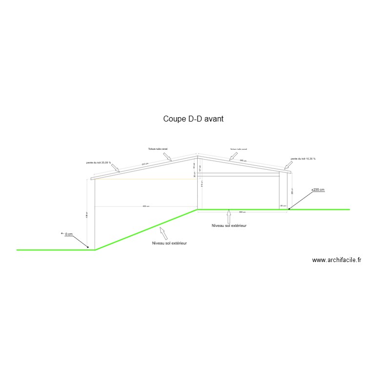 coupe dd avant. Plan de 0 pièce et 0 m2