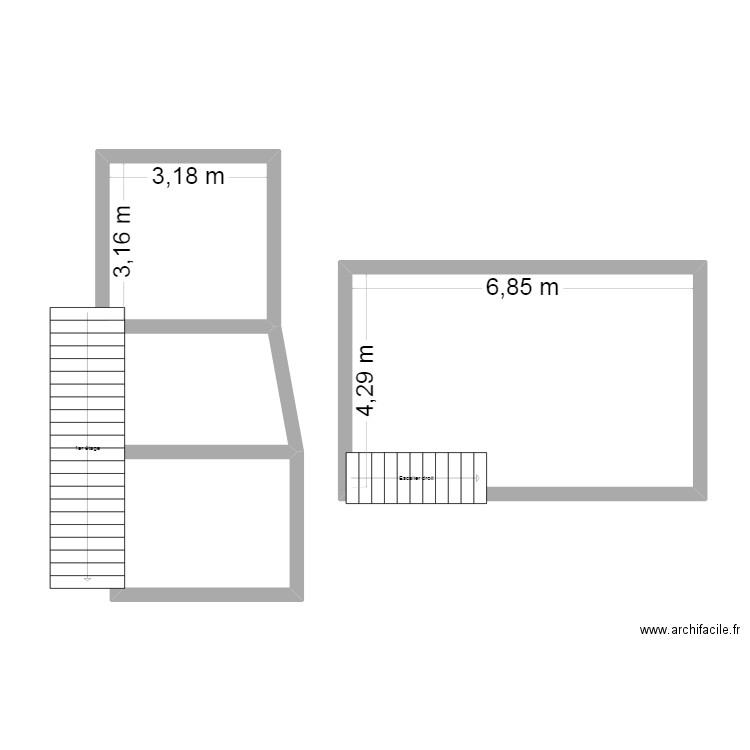 jerome11. Plan de 4 pièces et 56 m2